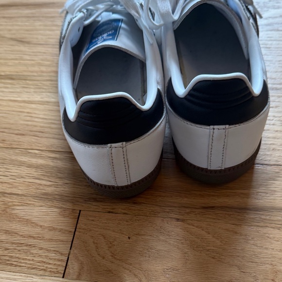 adidas White Leather samba with Black white and tan size 9 - Picture 3 of 6